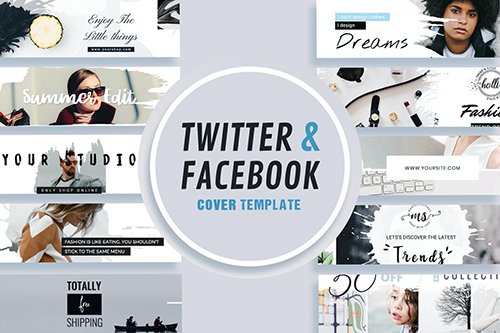 Facebook & Twitter Cover Templates