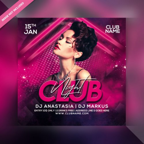 Club night party flyer template 2