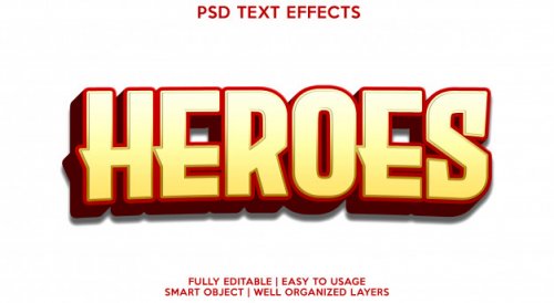 Text effect template