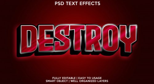 Template of text effect