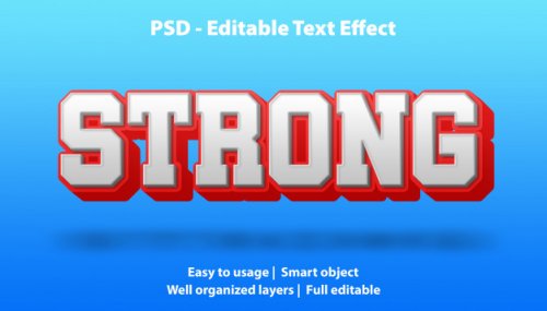 Template of text effect