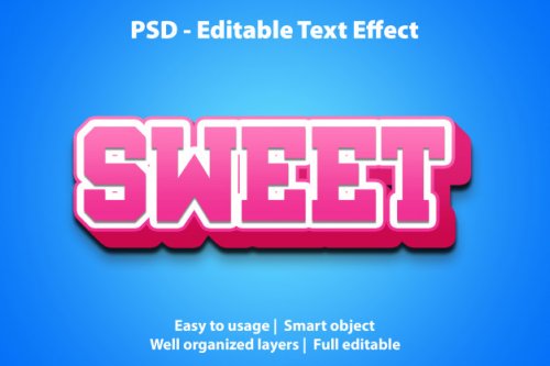 Template of text effect