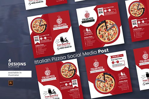 Italian Pizza Social Media Post