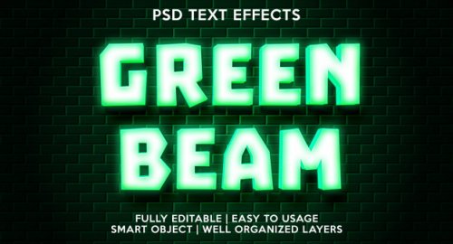 Template of text effect