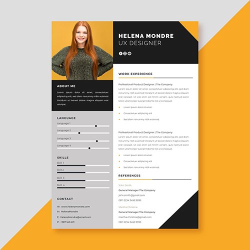Job application template style
