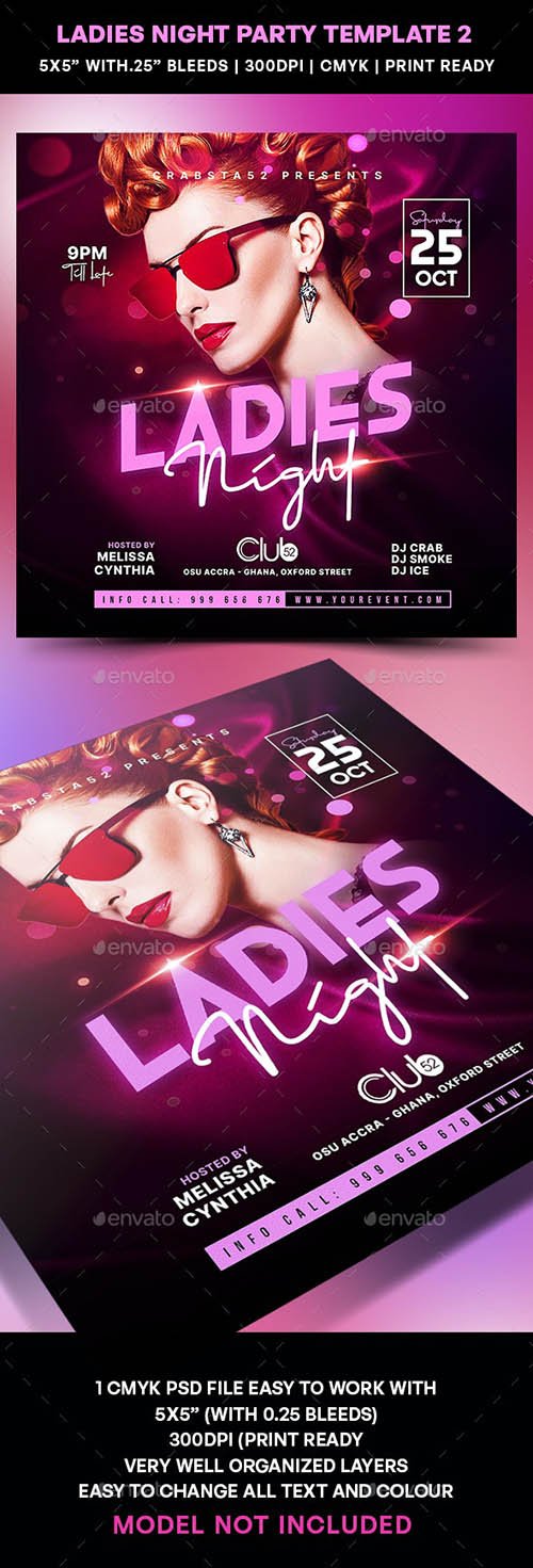 Ladies Night Flyer Template 2 27852867