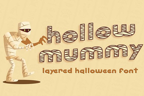 Hollow Mummy - Halloween Font