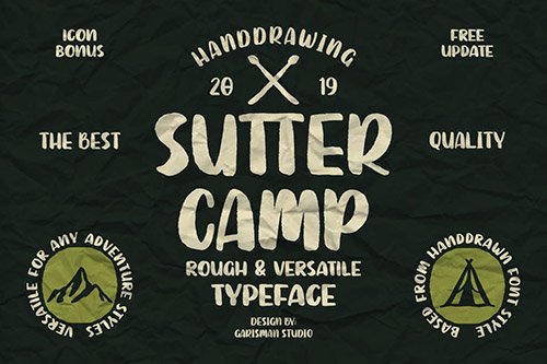 Sutter Camp | Vintage Typeface