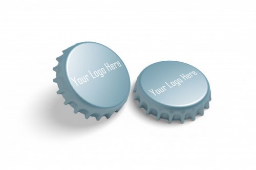 Realistic bottle cap mockup