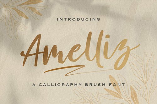 Amelliz - Calligraphy Brush Font
