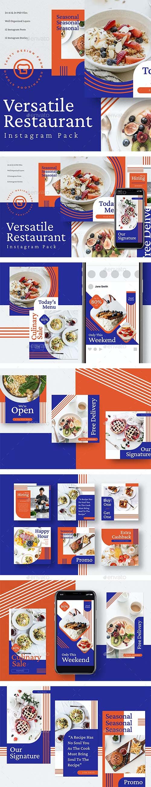 Versatile Restaurant Menu Insta Pack 26936323