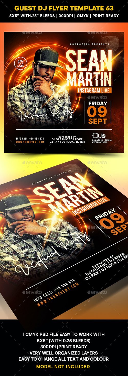 Guest DJ Flyer Template 63 27849630