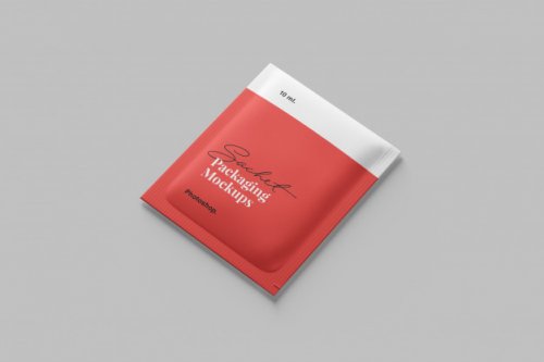 Sachet packaging mockup