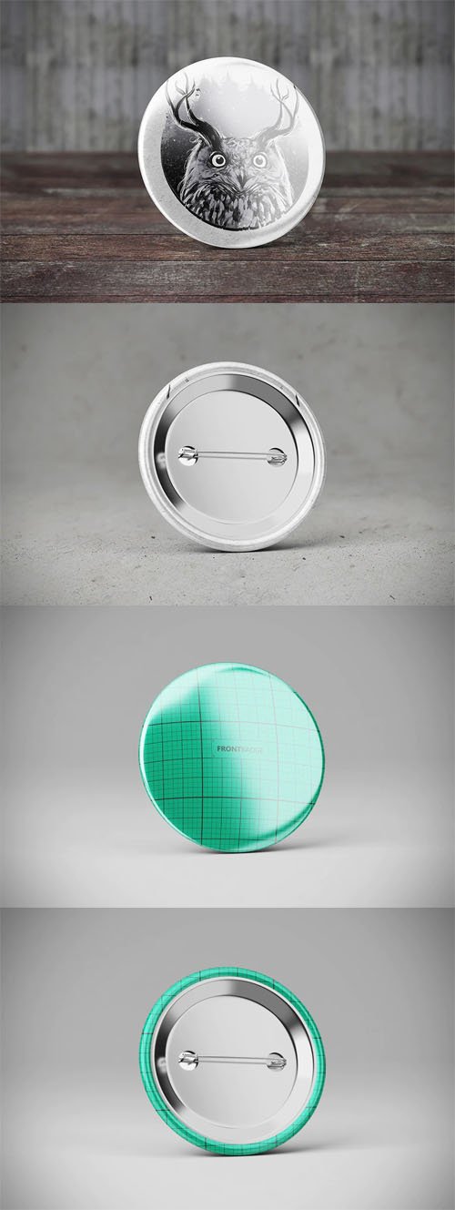 Badge Button PSD Mockup