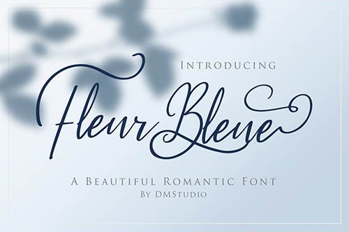 Fleur Bleue - Beautiful Romantic Font