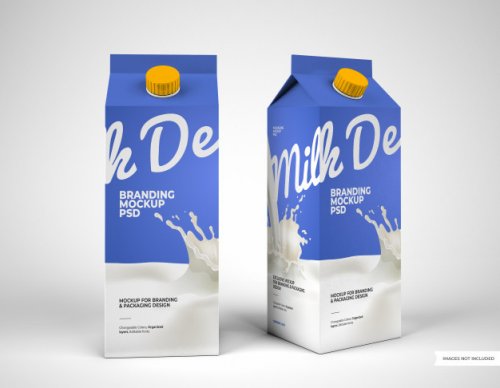 Milk packaging mockup