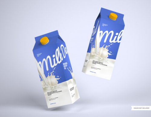 Milk packaging mockup