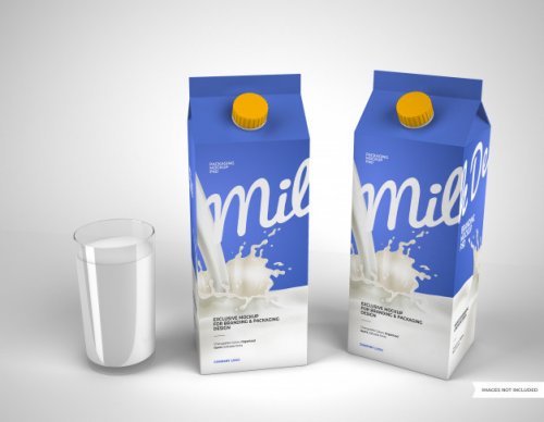 Milk packaging mockup