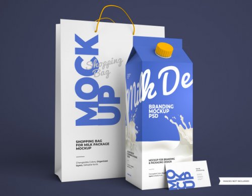 Milk packaging mockup
