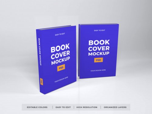 Realistic Book Cover Mockup