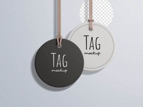 Fashion price label tag mockup