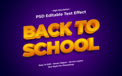 Text effect Back to School