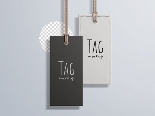 Fashion price label tag mockup