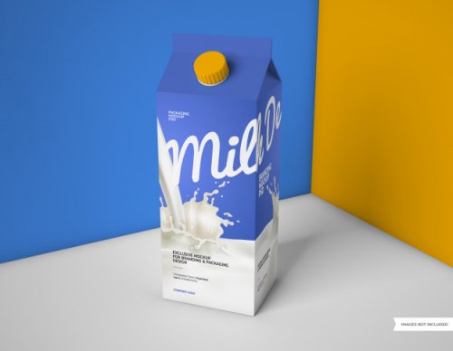 Milk packaging mockup