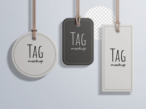 Fashion price label tag mockup