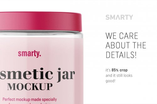 Transparent jar mockup 250ml 4824848