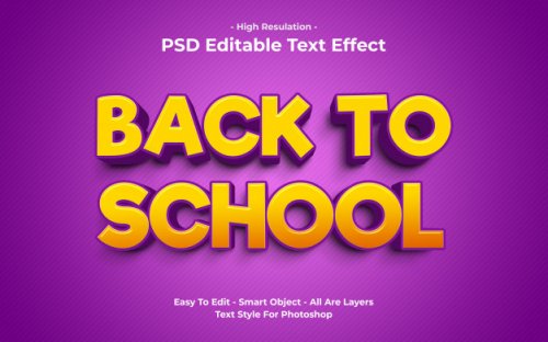 Text effect Back to School