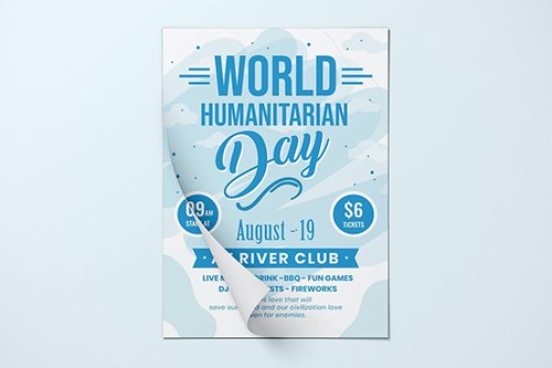 World Humanitarian Day Flyer Template