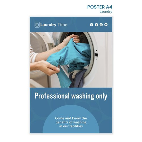 Laundry service poster template