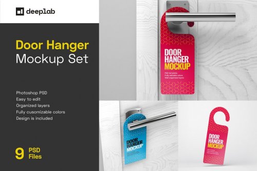 Door Hanger Mockup Set 5307401