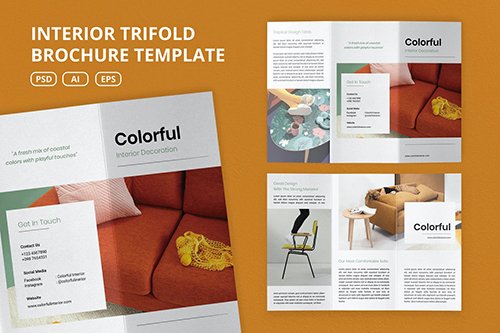 Interior Trifold Brochure Template