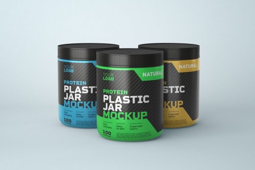 Food Supplement Plastic Jar Mockup 5325811