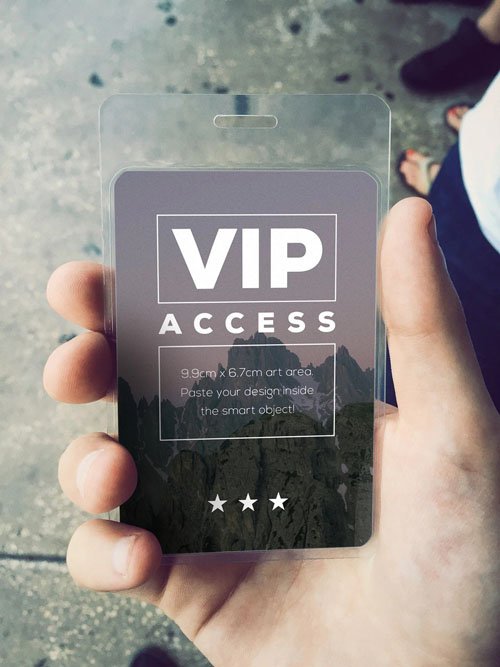 VIP Event Access PSD Mockup