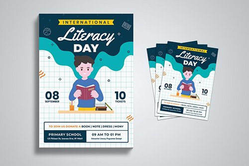 International Literacy Day Flyer Template