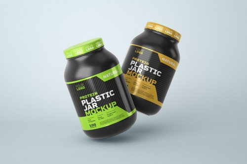 Food Supplement Plastic Jar Mockup 5325811