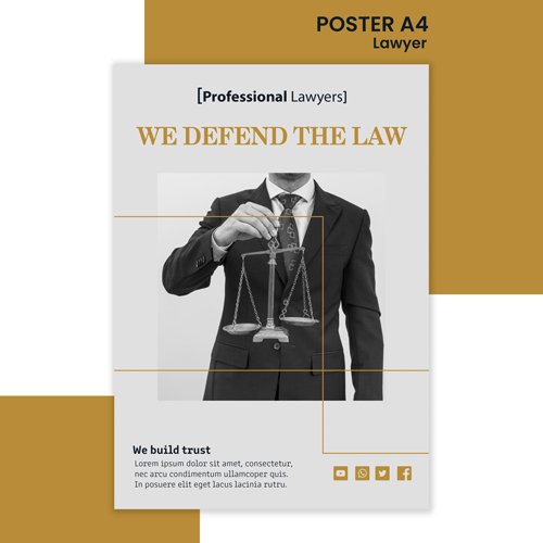 Law firm ad template poster 2