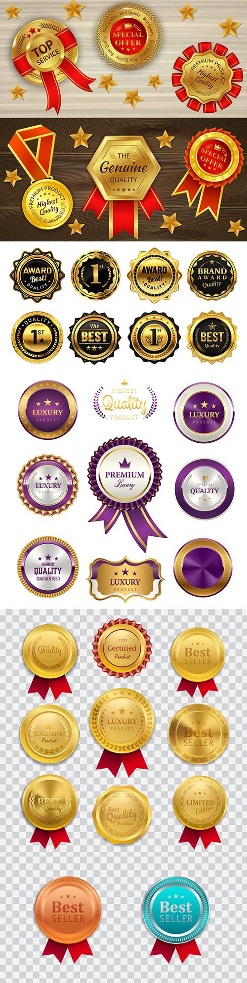 Luxury premium gold badges and labels collection 10