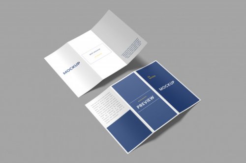 A4 trifold brochure mockup