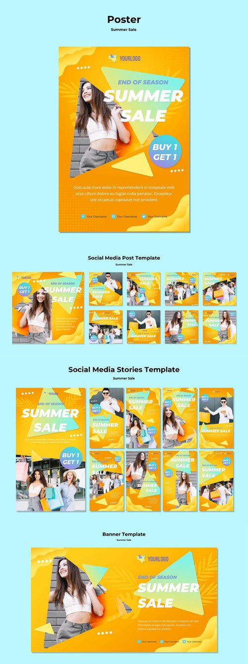 Summer sale social media posts