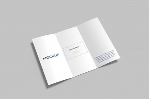 A4 trifold brochure mockup