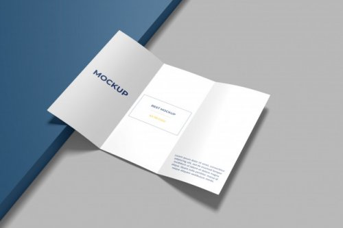 A4 trifold brochure mockup