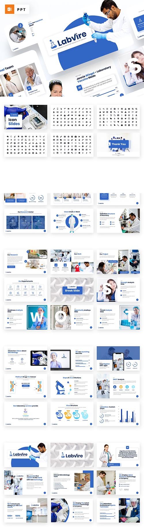 Labvire - Science Research Powerpoint Template