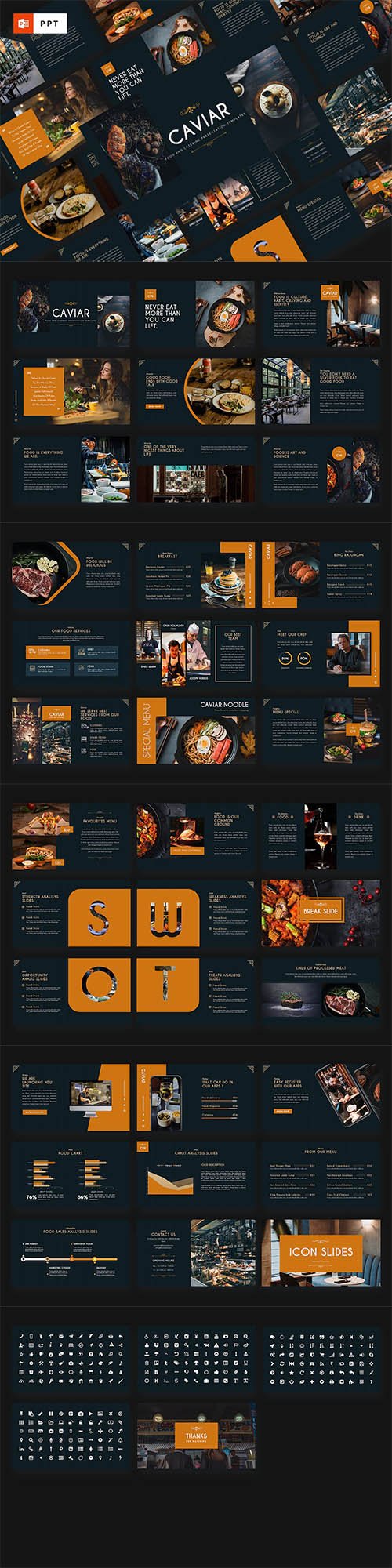 CAVIAR - Catering & Food Powerpoint Template