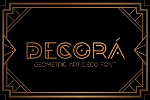 DECORA - Geometric Art Deco Font