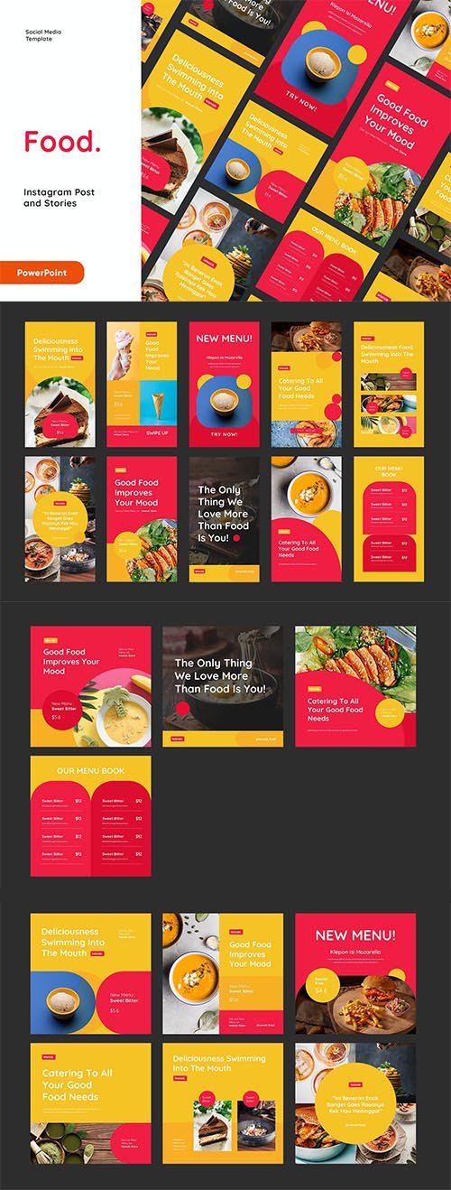 Food Instagram Post and Stories Powerpoint