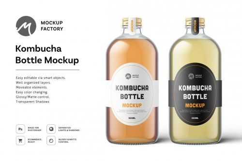 Kombucha Bottle Mockup 5193947